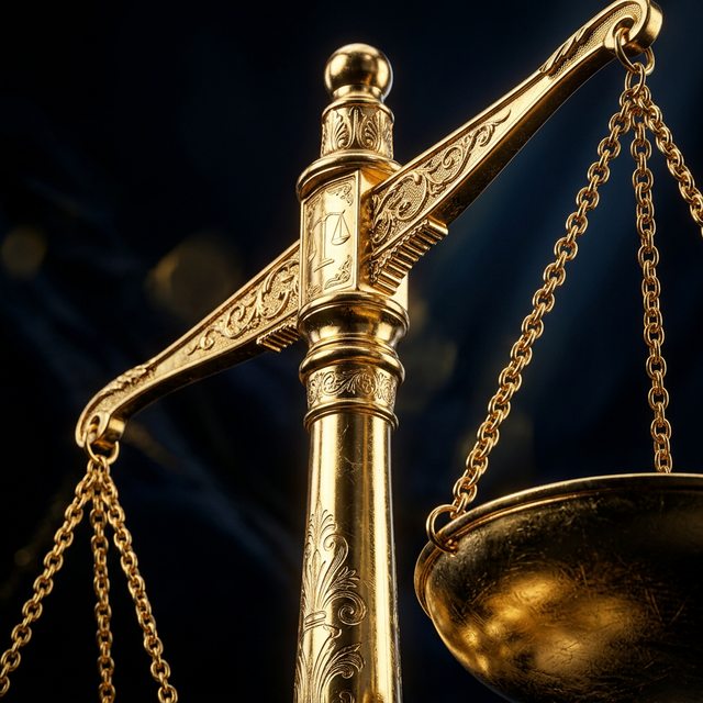 Símbolo da Justiça em Ouro